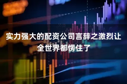 实力强大的配资公司言辞之激烈让全世界都愣住了