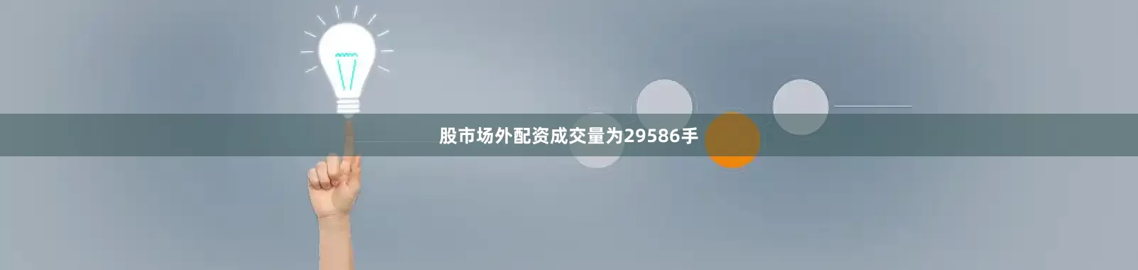 股市场外配资成交量为29586手